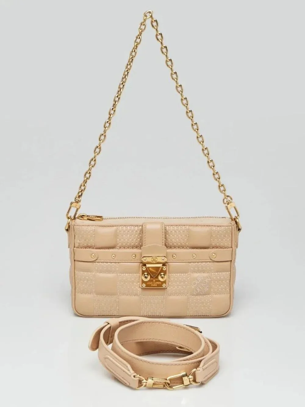 Louis Vuitton Beige Damier Quilted Leather Troca PM Bag